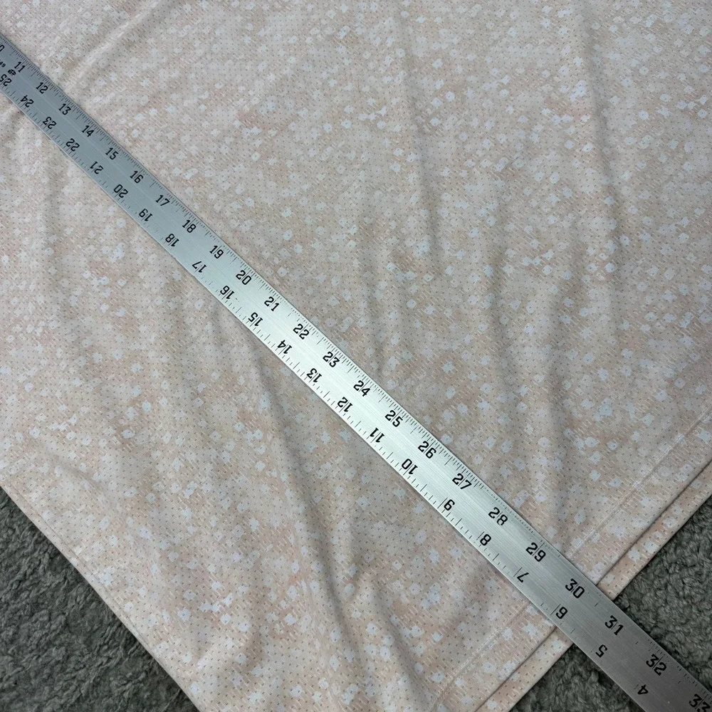 VRST Mens XXL Performance‎ Polo Shirt Short Sleeve Geometric Peach Pink Golf